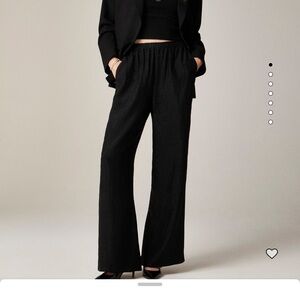 Black Satin Stratus Pants
